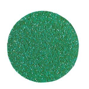 Tiramisu Christmas Hand Beaded Placemat 15in Holiday Glam Home Decor NEW